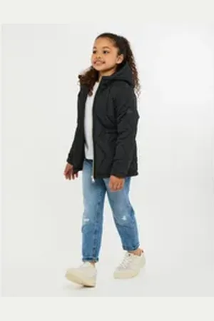 Threadgirls Steppjacke THB Quilted Hooded Jacket Ziggy (1-St) mit Taillenzug schwarz 9-10y