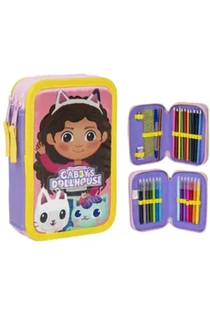 Gabbys Dollhouse Federmäppchen gefülltes Federmäppchen 2 Ebenen