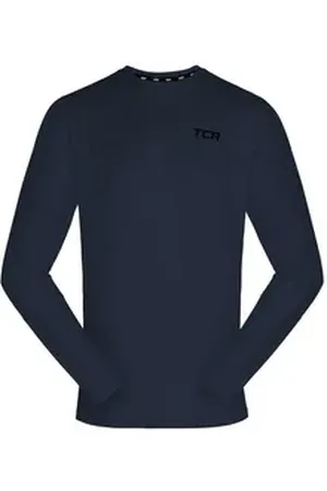 TCA Trainingsshirt Jungen Langarm Laufshirt - Dunkelblau, 10-12 Jahre (1-tlg) blau 10-12 Jahre