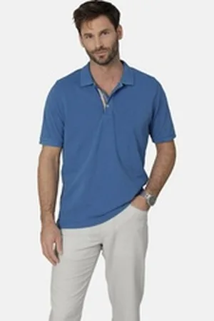 BABISTA Poloshirt UVIANO mit Knopfleiste in Farbakzent blau M (50)