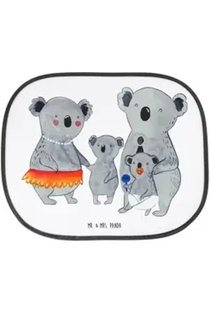 Mr. & Mrs. Panda Sonnenschutz Koala Familie - Weiß - Geschenk, Koalas, Sonnenschutz Auto Seitensche, Seidenmatt, Einzigartiges Design weiß
