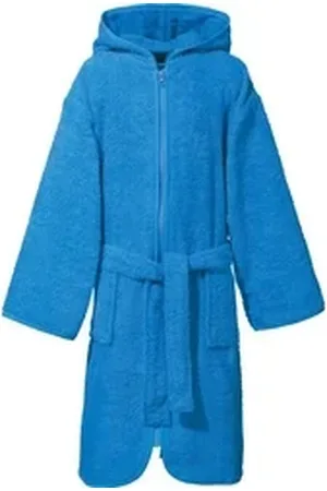Erwin Müller Kinderbademantel Kinder-Kapuzenbademantel, Rückenlänge: 65 cm, Frottier, mit Kapuze, V03, Walk-Frottier Uni blau Rückenlänge: 65 cm | 86/92