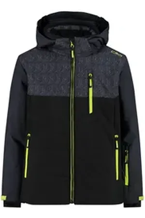 CMP Skijacke Jungen Skijacke Kid Jacket Snaps Hood 34W4984 schwarz 128