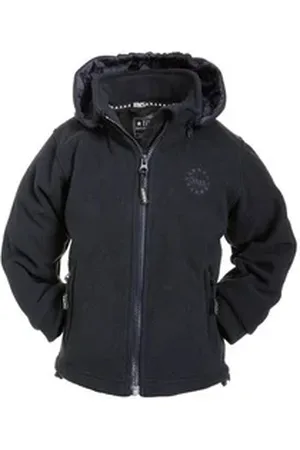 BMS Kapuzenfleecejacke Fleecejacke für Kinder mit abnahmbarer Kapuze blau 134