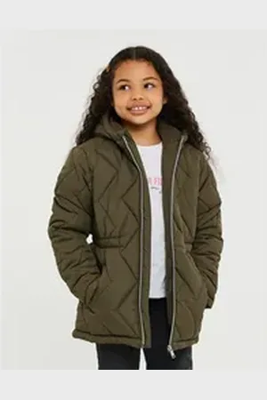 Threadgirls Steppjacke THB Quilted Hooded Jacket Ziggy (1-St) mit Taillenzug braun 5-6