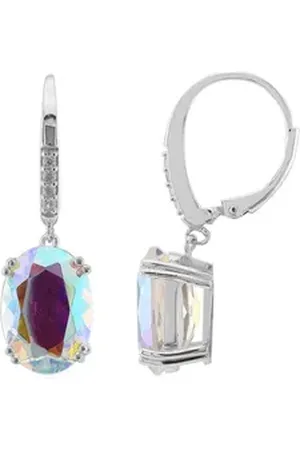 Cavill Ohrring-Set Brasilianischer Mondscheinquarz 925 Silber Ohrringe, 9ct (2-tlg) bunt|silberfarben