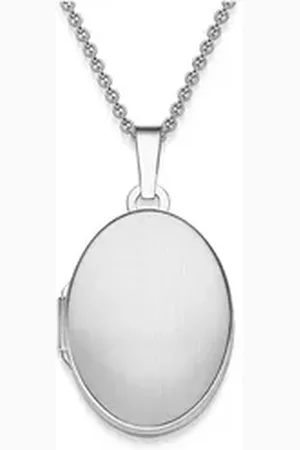Amoonic Amulett Medaillon Oval zum Öffnen für Bilder Silber 925 Kette für Foto (inkl. Schmucketui), Anhänger aufklappbar befüllbar Foto Gold Rosegold vergoldet Geschenk silberfarben