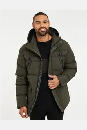 Threadbare Steppjacke THB Jacket Jackton (1-St) mit gefütterter Kapuze grün XXL