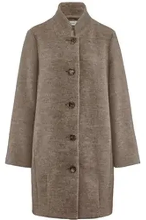 hessnatur Wintermantel aus regionaler Schurwolle (1-tlg) beige 36