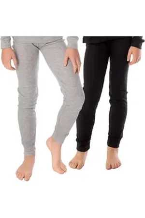 Black Snake Thermounterhose 2er Pack Thermounterhose für Kinder – Weich, atmungsaktiv & für Sport (2-St) Kinder Thermounterwäsche Unterhose grau|schwarz 158-164