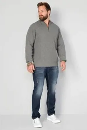 Boston Park Rundhalspullover Pullover bis 72/74 grau|grün 72