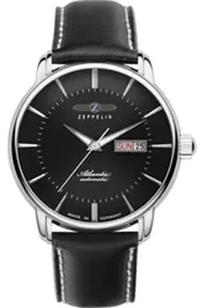 Zeppelin Automatikuhr Atlantic Automatic Day/Date 8466-2, Armbanduhr, Herrenuhr, Leuchtzeiger, Made in Germany schwarz