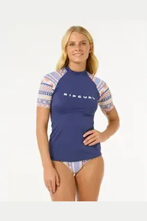 Rip Curl Rash Guard San Carlos T-Shirt mit UV-Schutz – Ideal für sonnige Tage blau L