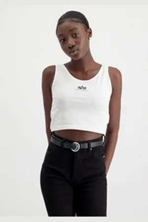 Alpha Industries Muskelshirt Women - Tanks Basic Crop-Tank SL Women weiß XL