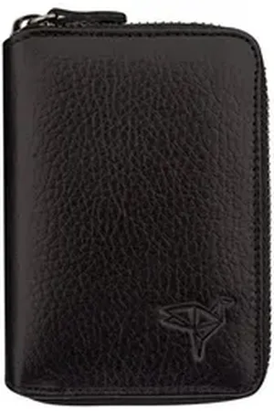 Lucky Bees Geldbörse 100% GENUINE LEATHER, 8 cm x 2 cm M1176 schwarz
