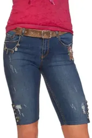 MARJO Trachtenjeans Trachtenjeans Damen - BAHATI-LISA - blau blau 32