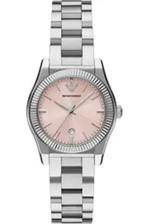Emporio Armani Quarzuhr AR11658, Armbanduhr, Damenuhr, Edelstahlarmband, analog, Tag silberfarben