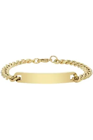 Akzent Edelstahlarmband Boro Panzerketten Identarmband, Länge 22 cm (Einzeln) goldfarben