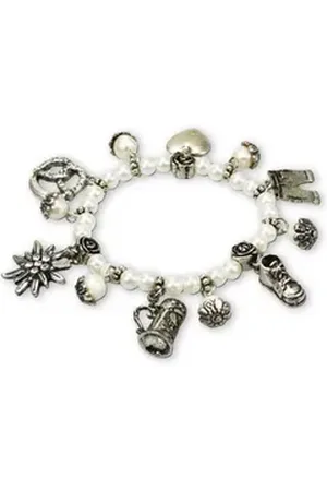 Alpenflüstern Armband Bettelarmband - TRACHTENZAUBER - silber antik silberfarben