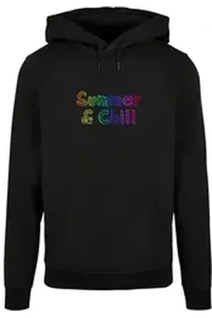 Merchcode Kapuzensweatshirt Herren Summer And Chill Rainbow Basic Hoody (1-tlg) schwarz XXL