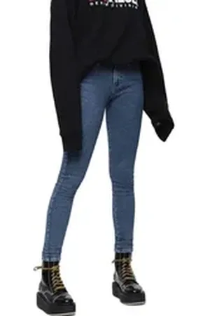 Diesel Straight-Jeans Slandy 085AI Damen Jeans Slim Straight blau W25