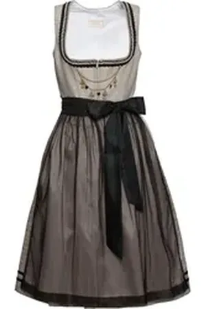 KRÜGER Dirndl Dirndl mit Charivari braun|grau 36