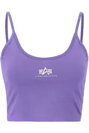 Alpha Industries Muscleshirt Women - Tanks Basic Crop-Top SL Women lila XL