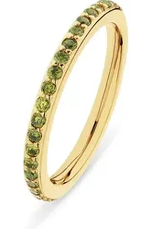ESPRIT Silberring Damen-Damenring 925er Silber 33 Zirkonia, Zirkonia, synthetisch gelb|goldfarben 52