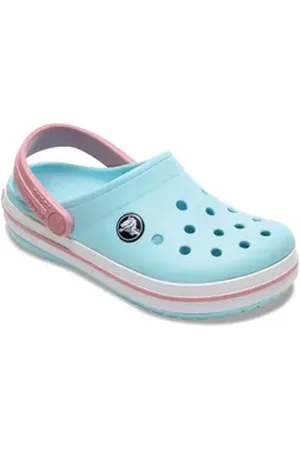 Crocs Crocband Clog Clog, Sandale, Sommerschuh, Badeschuh mit Lüftungsöffnungen blau|rosa 27 EU