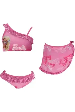 Barbie Badeslip Kinder Bikini mit Sarong Badebekleidung & Strandoutfit Sommer 3/4 Jahre