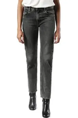Diesel Straight-Jeans Ceendhy 0859G Damen Jeans Regular Straight grau W26