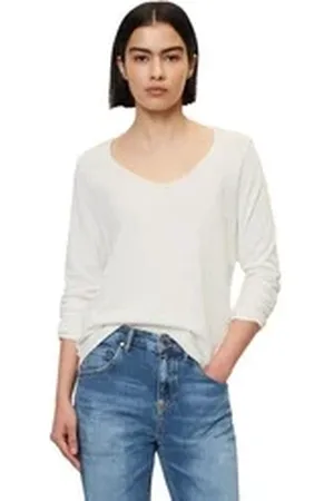Marc O’ Polo Langarmshirt aus Premium Organic Cotton weiß S
