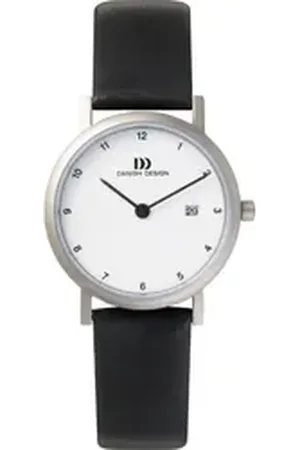 Danish Design Titanuhr Damen Armbanduhr ELBE IV12Q272 weiß D. 27 mm Lederband weiß