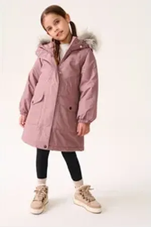 Next Parka Wasserdichter Parkamantel, Kapuze mit Kunstfell (1-St) rosa 128 (8 J.)