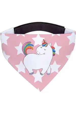 Mr. & Mrs. Panda Hundefliege Einhorn Stolzieren - Rot Pastell - Geschenk, Einhorn Deko, Tuch, Hund, Polyester rot L | 33 cm x 33 cm
