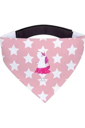 Mr. & Mrs. Panda Hundefliege Einhorn Ballerina - Rot Pastell - Geschenk, Einhorn Deko, Unicorn, Pa, Polyester rot S | 22.5 cm x 22.5 cm