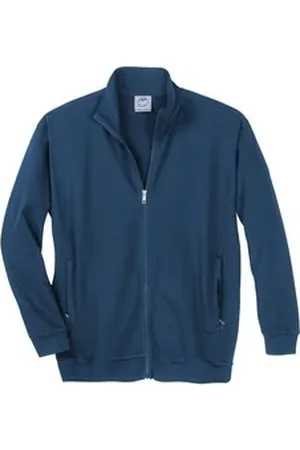 Ahorn Sweatjacke Ahorn Basic Trainer-Sweatjacke stahlblau Übergröße blau 4XL