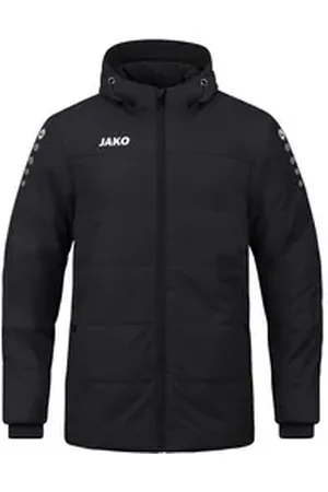 Jako Trainingsjacke 7103 Coachjacke Team mit Kapuze schwarz 164