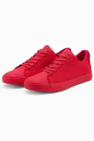 Ombre Clothing BASIC Herrensneaker aus kombinierten Materialien Sneaker rot 41 EU