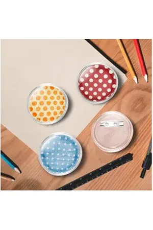 vidaXL Anstecknadel Set, Button-Set mit Anstecknadel 100 Stk. Acryl 37 mm