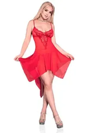 Chilirose Negligé - Babydoll CR4392 rot - (L/XL,S/M) rot S/M