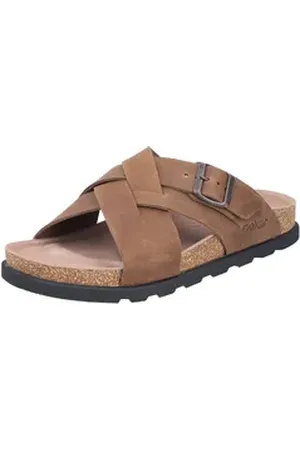Rieker Pantolette, Sommerschuh, Strandschuh, Hausschuh mit bequemem Fußbett braun 44 EU