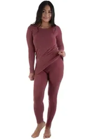 Black Snake Thermounterhemd Merino Thermowäsche für Damen – Warm, atmungsaktiv und für Outdoor Funktionsunterwäsche Set rot S
