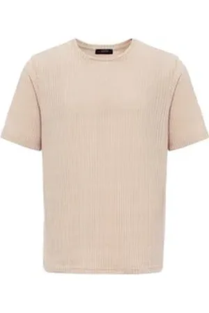 Antioch Poloshirt Fabrizio - Crew Neck - Ribbed - Regular Fit beige L