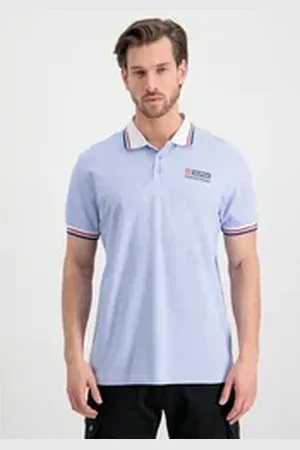Alpha Industries Poloshirt Men - Polo Shirts Contrast Polo blau XS