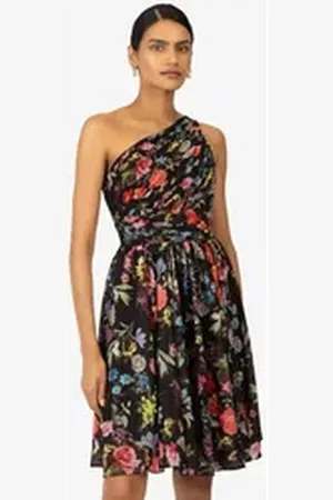 Kraimod Cocktailkleid aus hochwertigem Polyester Material mit Blumendruck blau|bunt|rot|schwarz 40