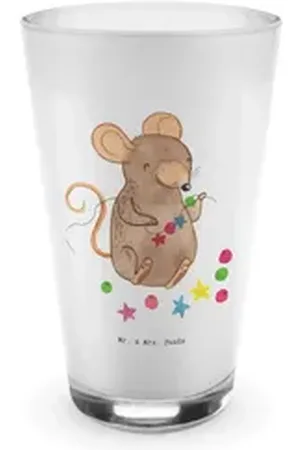Mr. & Mrs. Panda Glas Maus Schmuck selber machen - Transparent - Geschenk, Sportart, Dankes, Premium Glas, Vielseitige Nutzung