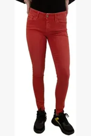 Diesel Straight-Jeans Slandy 084BZ Damen Jeans Slim Straight rot