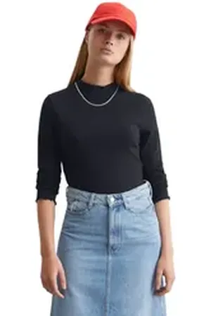 Marc O’ Polo Langarmshirt aus Organic Cotton-Stretch-Jersey blau XS