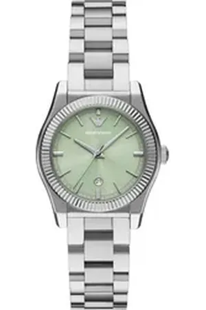 Emporio Armani Quarzuhr AR11656, Armbanduhr, Damenuhr, Edelstahlarmband, analog, Tag silberfarben